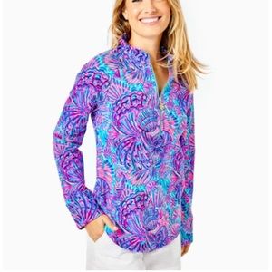 Lilly Pulitzer Skipper Ruffle Popover Large Turquoise Oasis Shelleidoscope